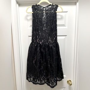 Black Lace Wedding Cocktail Dress